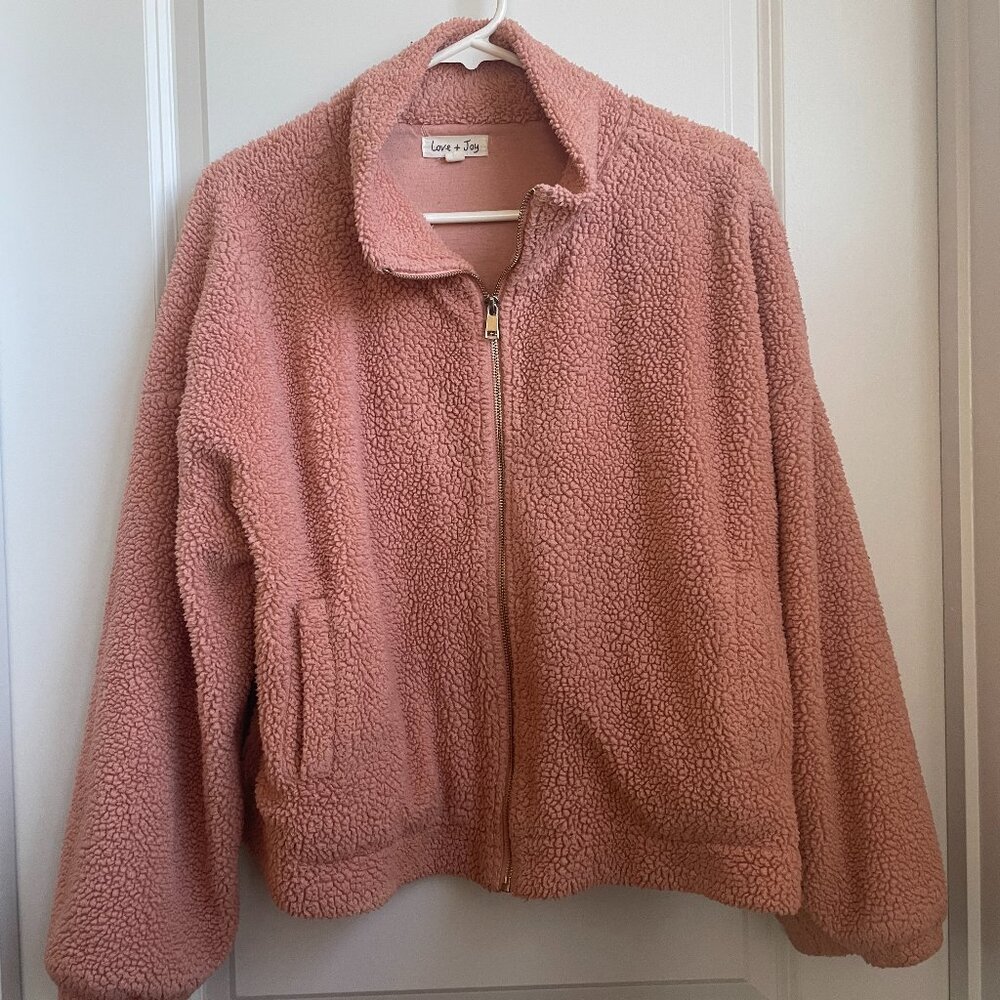Dusty Rose Teddy Jacket